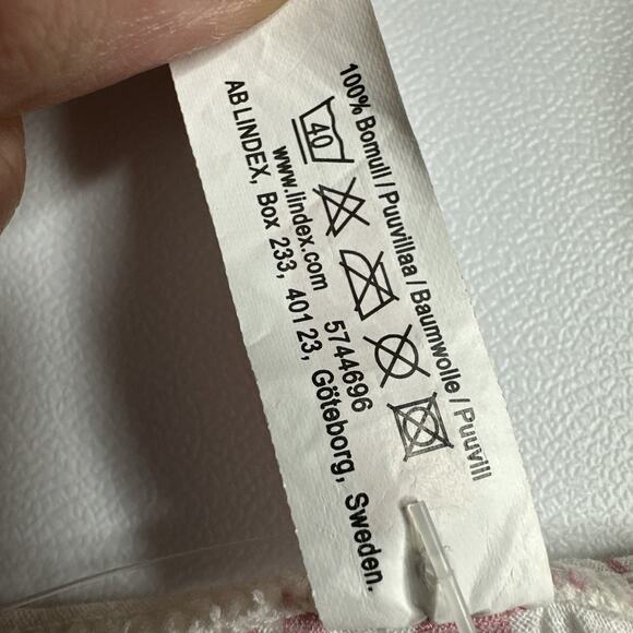 Lindex Lace Trim Floral Camisole White Pink Bow Coquette Ballet Cottage S/M - Picture 10 of 11